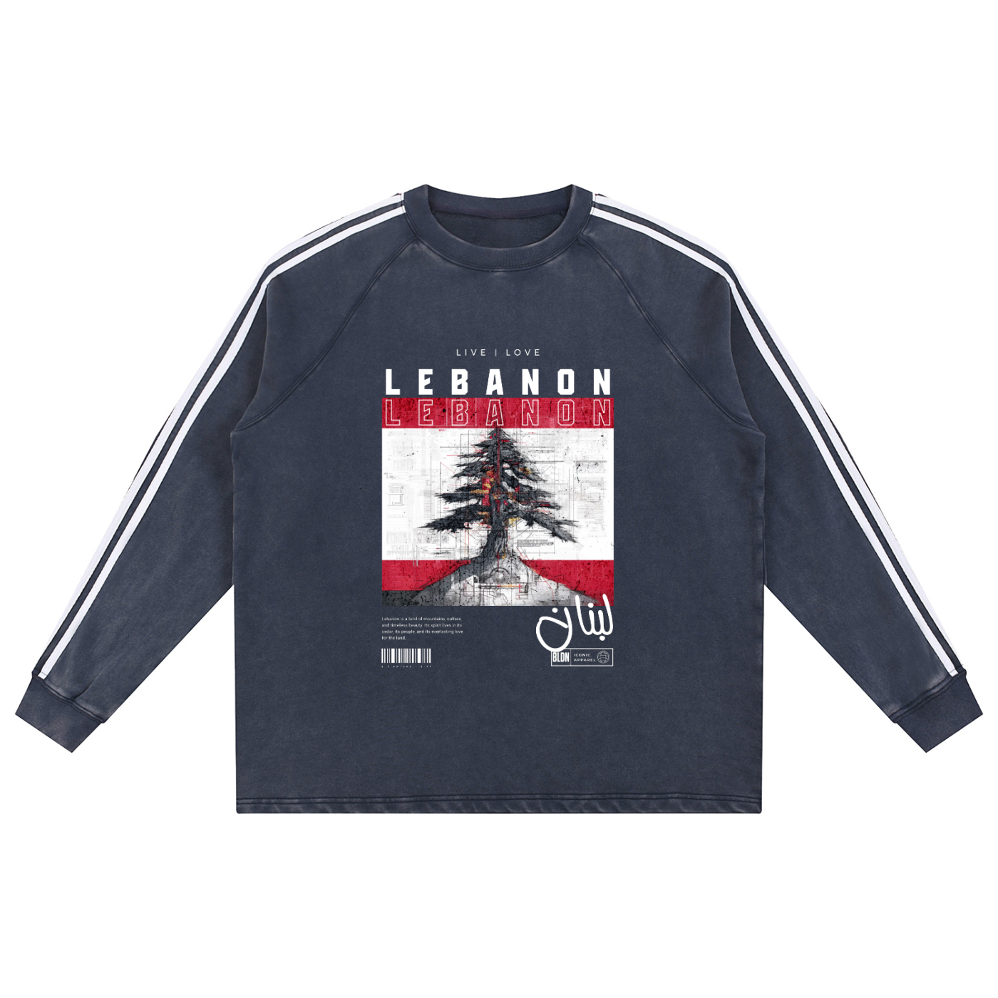 Lebanon snow washed sweatshirt
