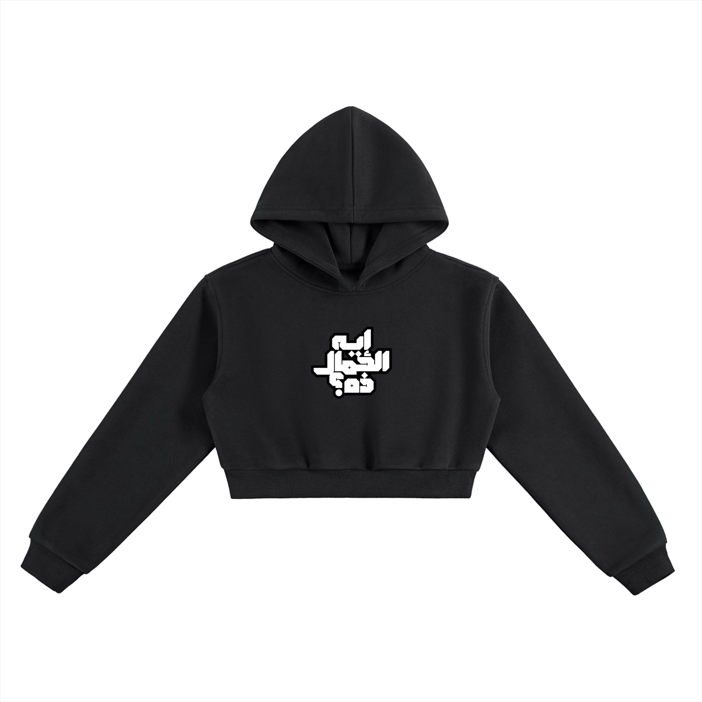 "What beauty is this?" Cropped Hoodie