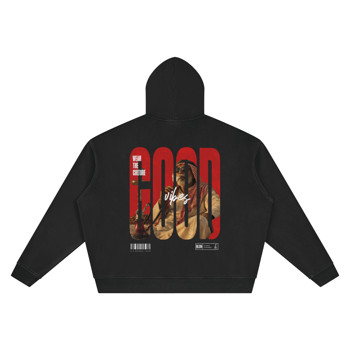RAIQ (رايق) vintage washed boxy hoodie