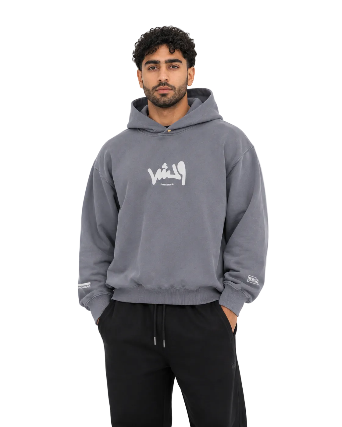 Beast mode (وحش) boxy hoodie