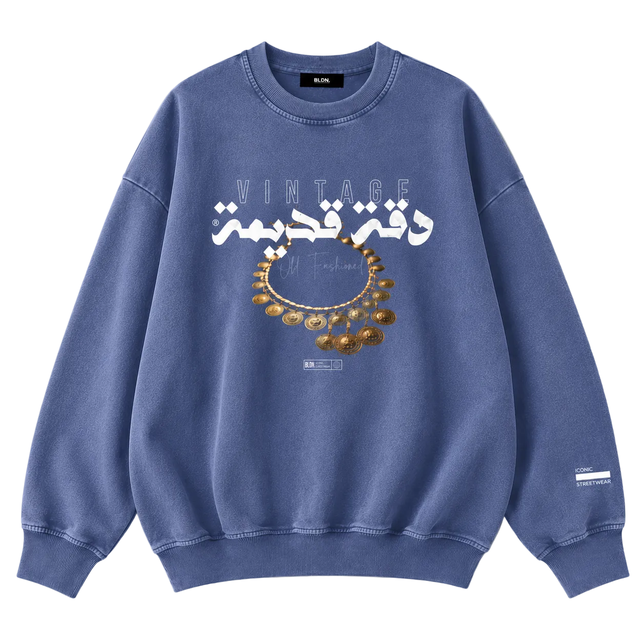 Old fashioned (دقة قديمة) snowashed sweatshirt