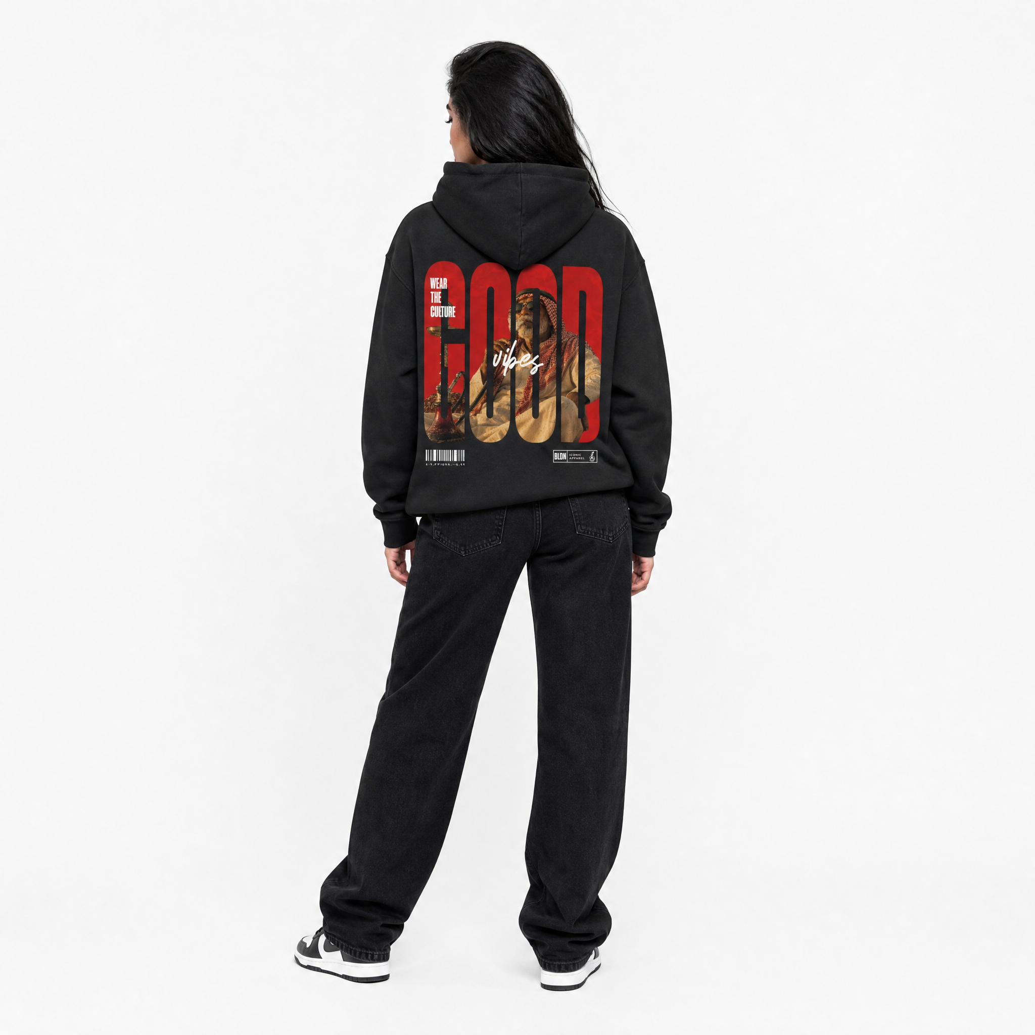 RAIQ (رايق) vintage washed boxy hoodie