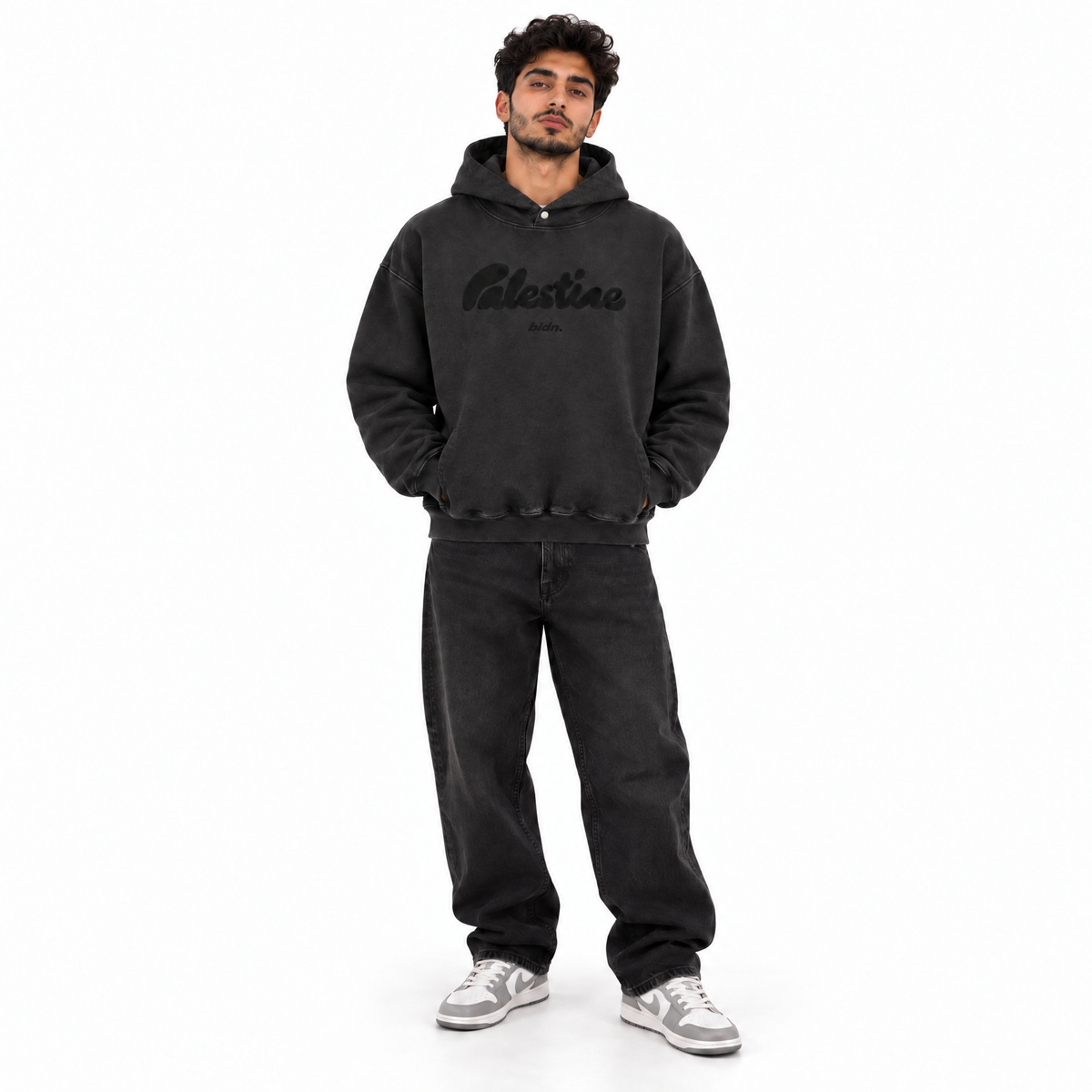 Palestine boxy hoodie / olive branch on the back