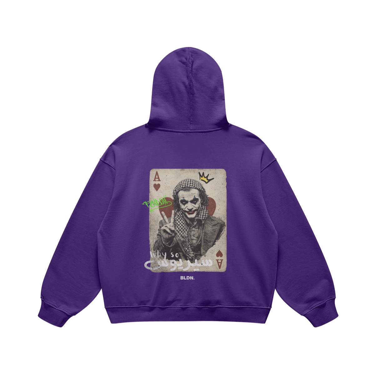 Why so serious oversized drop shoulder hoodie