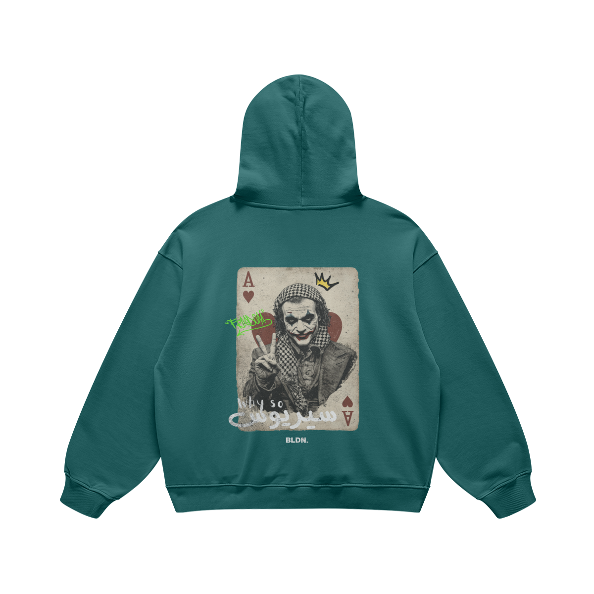 Why so serious oversized drop shoulder hoodie