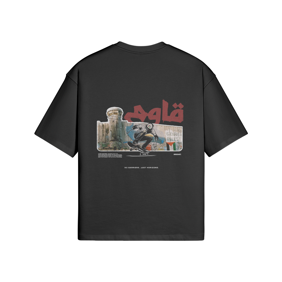 Dome drifter Palestine with resist on the back solid color