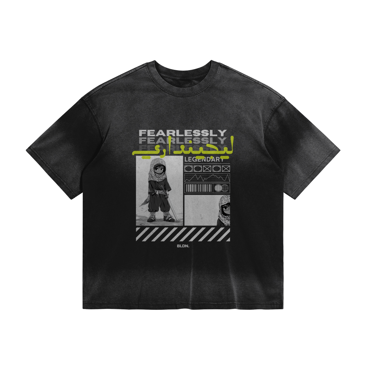 Fearlessly legendary (ليجينداري) heavyweight oversized t-shirt
