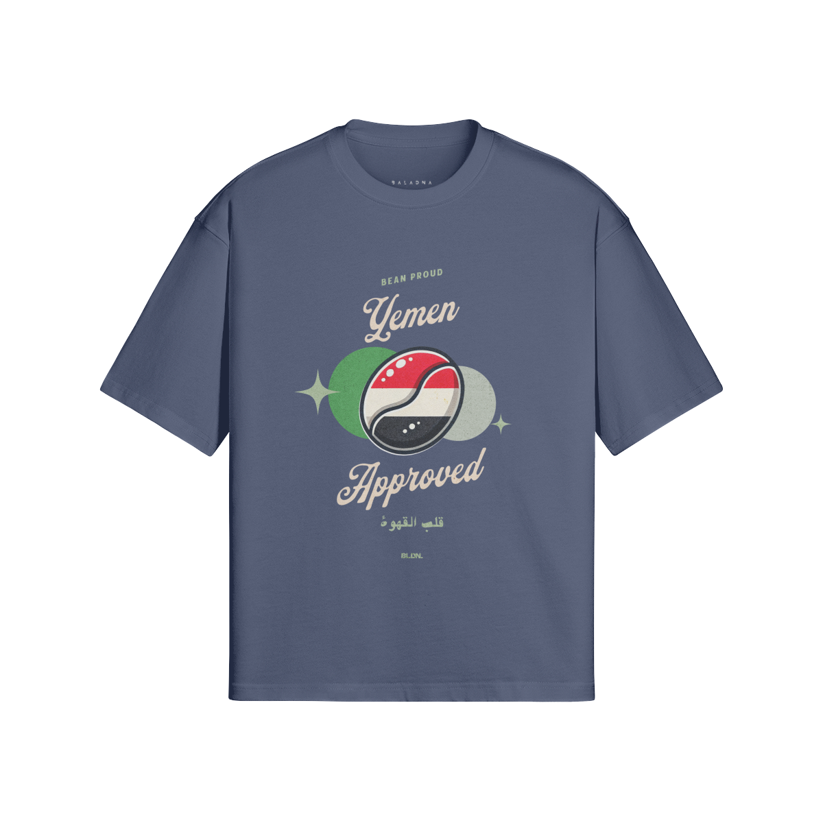 Yemen flag on bean retro drop shoulder t-shirt