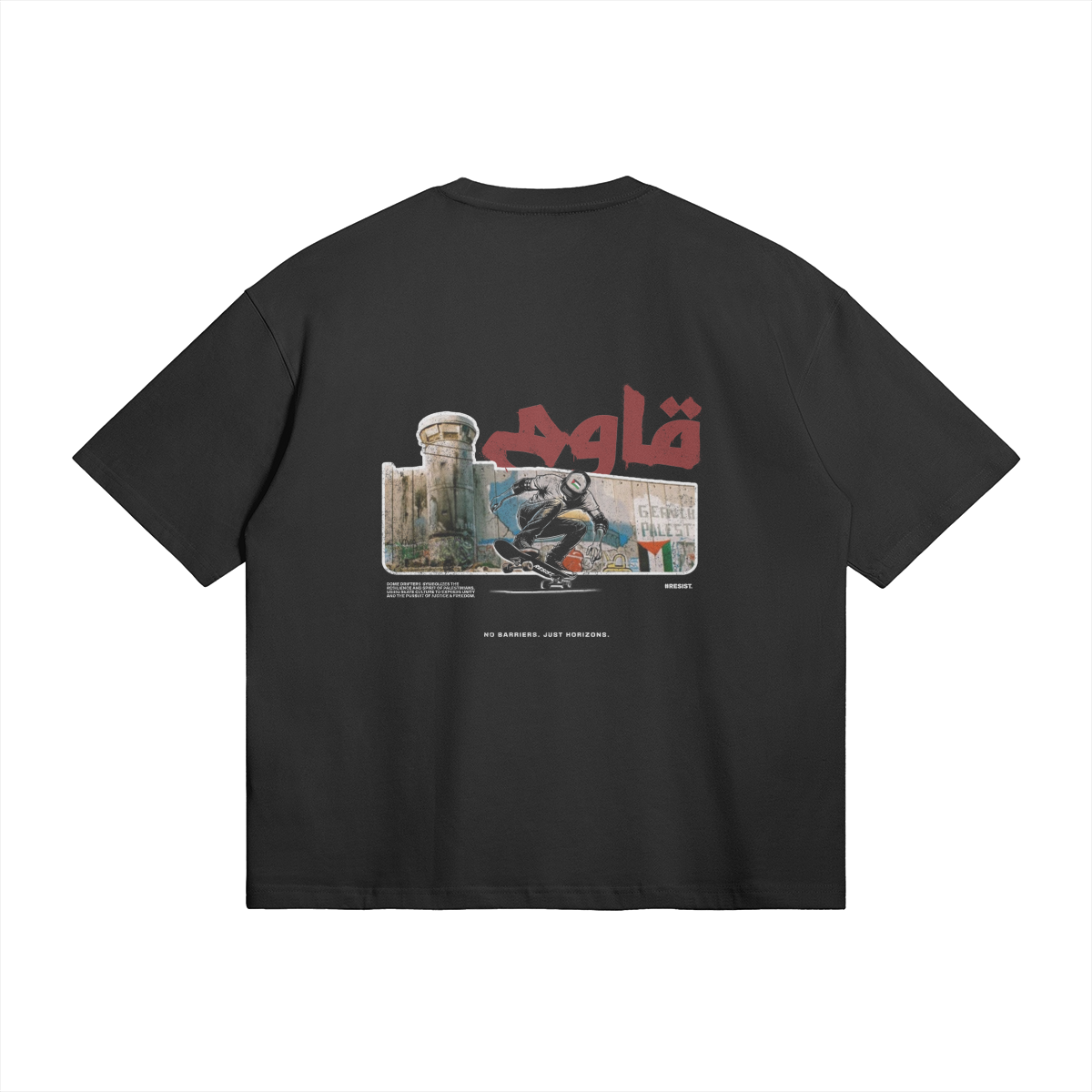 Dome drifter Palestine with resist on the back solid color