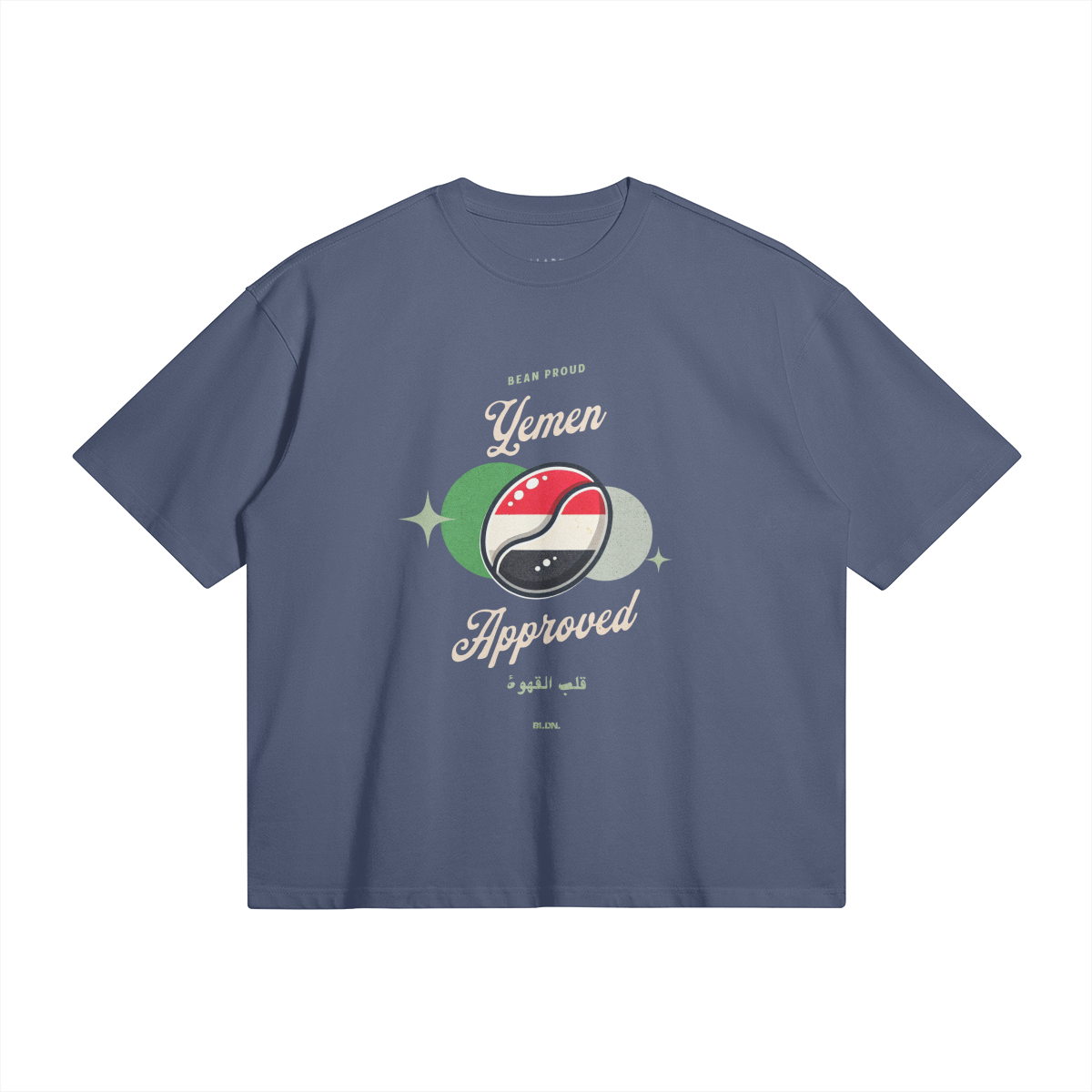 Yemen flag on bean retro drop shoulder t-shirt