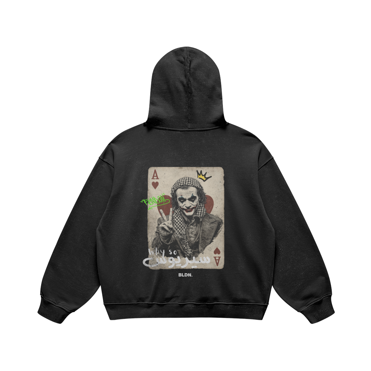 Why so serious oversized drop shoulder hoodie