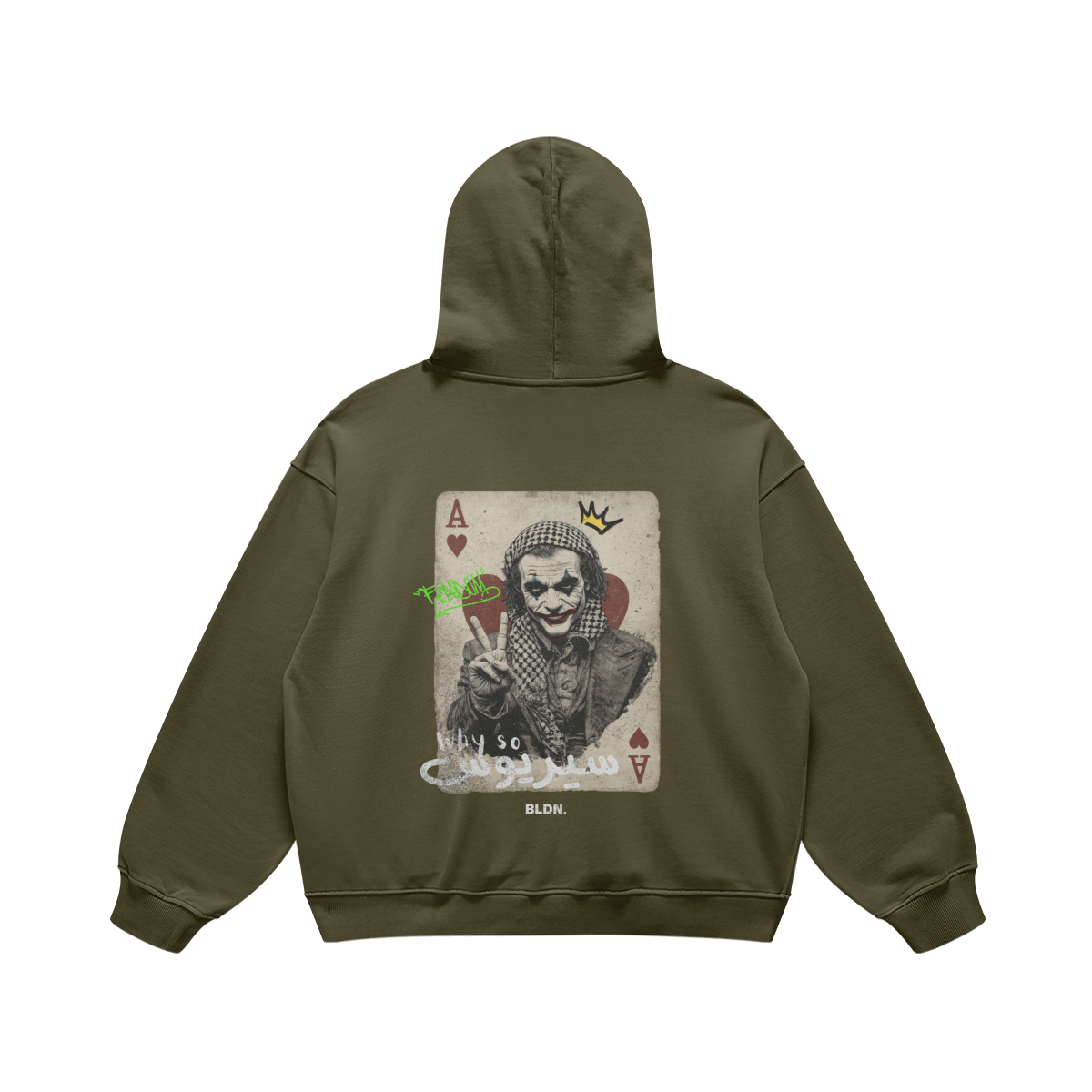 Why so serious oversized drop shoulder hoodie