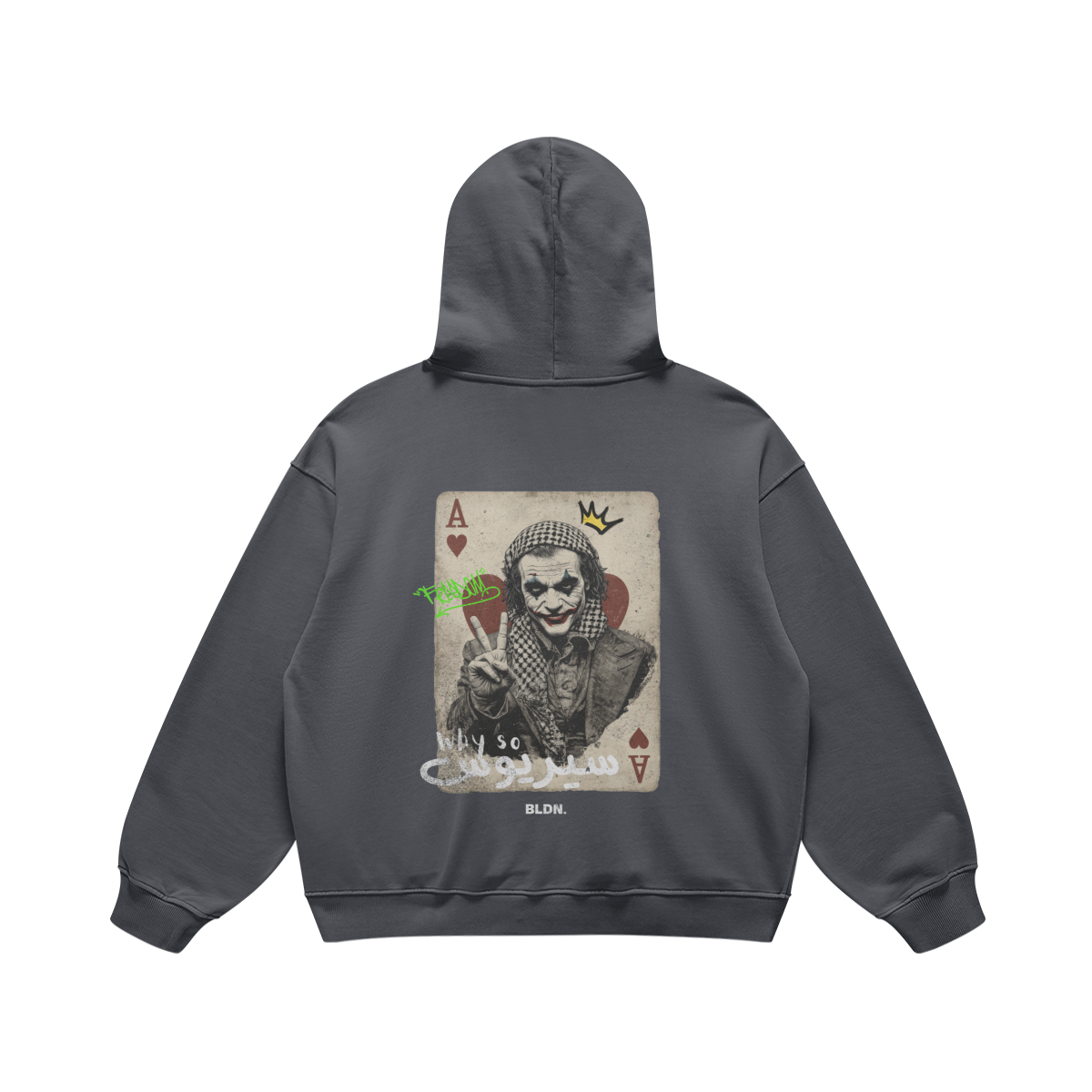 Why so serious oversized drop shoulder hoodie