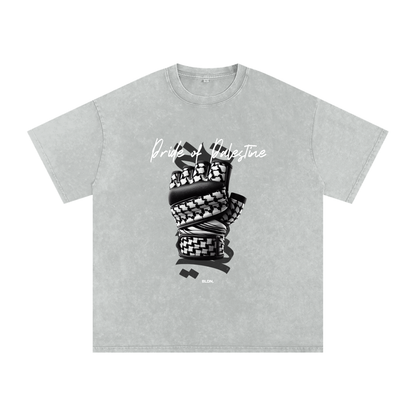 Pride of Palestine Front Keffiyeh Glove Tee  - UFC 321 Edition