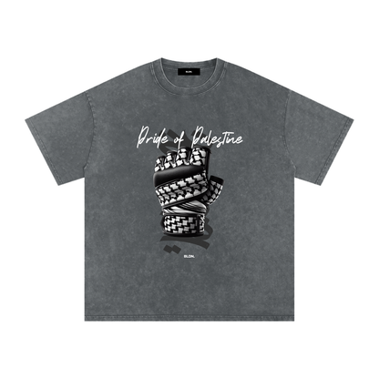 Pride of Palestine Front Keffiyeh Glove Tee  - UFC 321 Edition