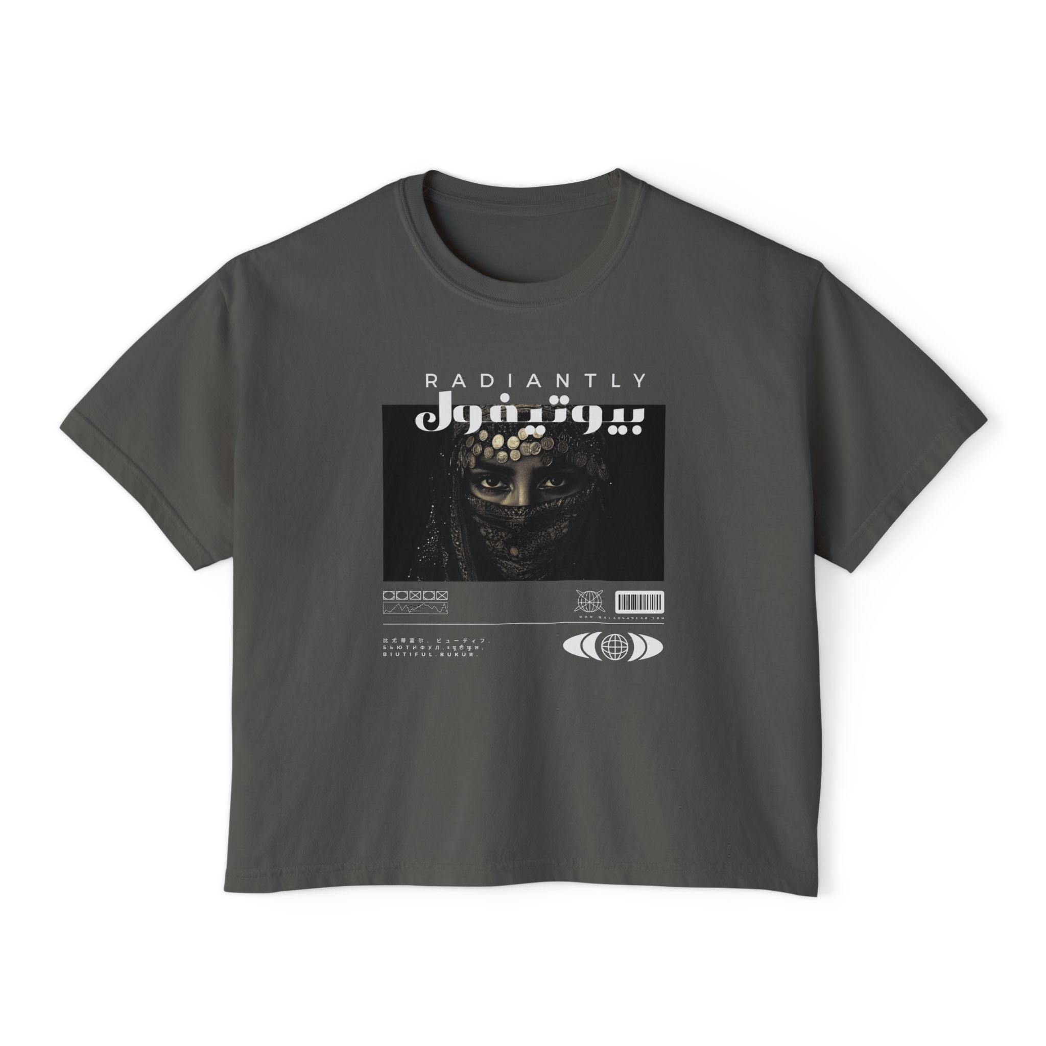 Women's radiantly beautiful boxy fit tee