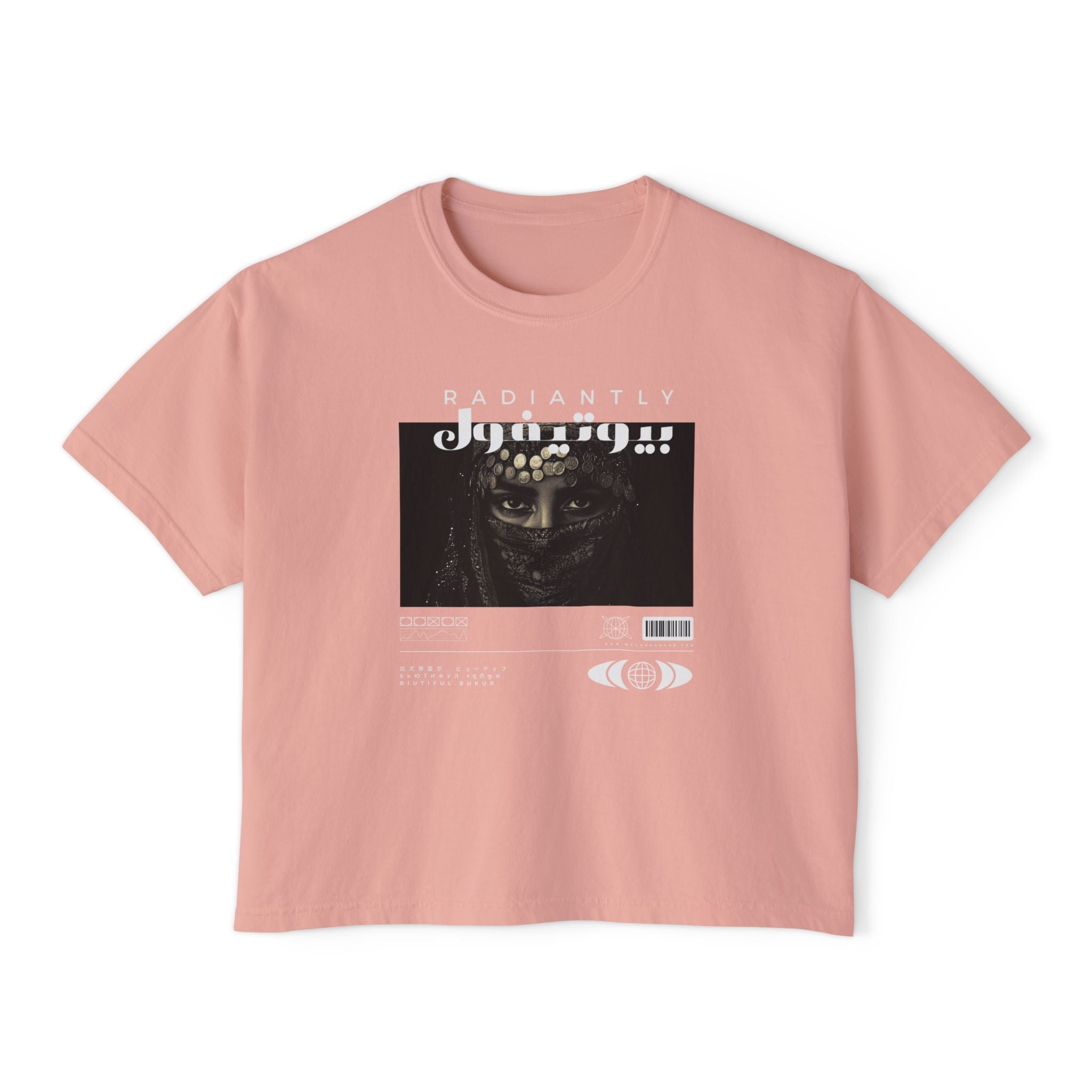 Women's radiantly beautiful boxy fit tee