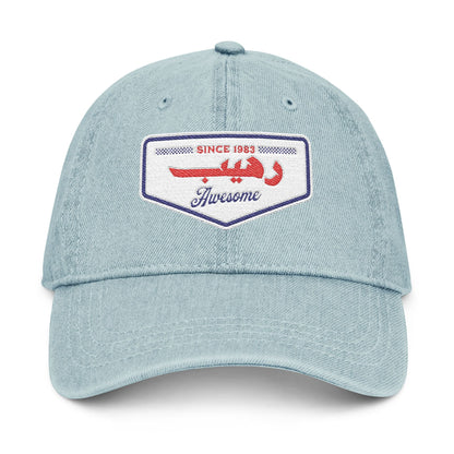"رهيب" Unstructured Denim hat