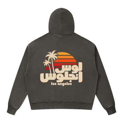 Los Angeles / لوس أنجلوس Boxy Full Zip Hoodie