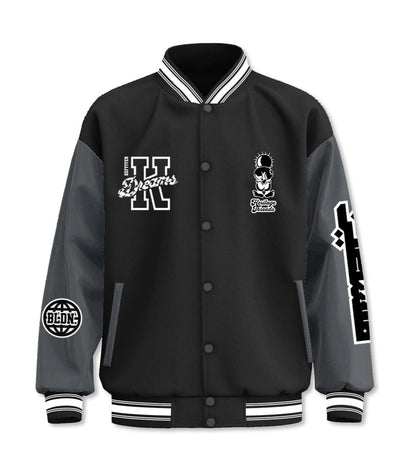 Pre-order: Freedom Varsity Squad Jacket – Contrast Grey Wool Sleeves Edition