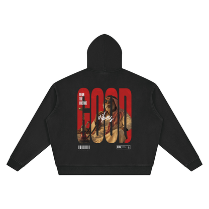 RAIQ (رايق) vintage washed boxy hoodie
