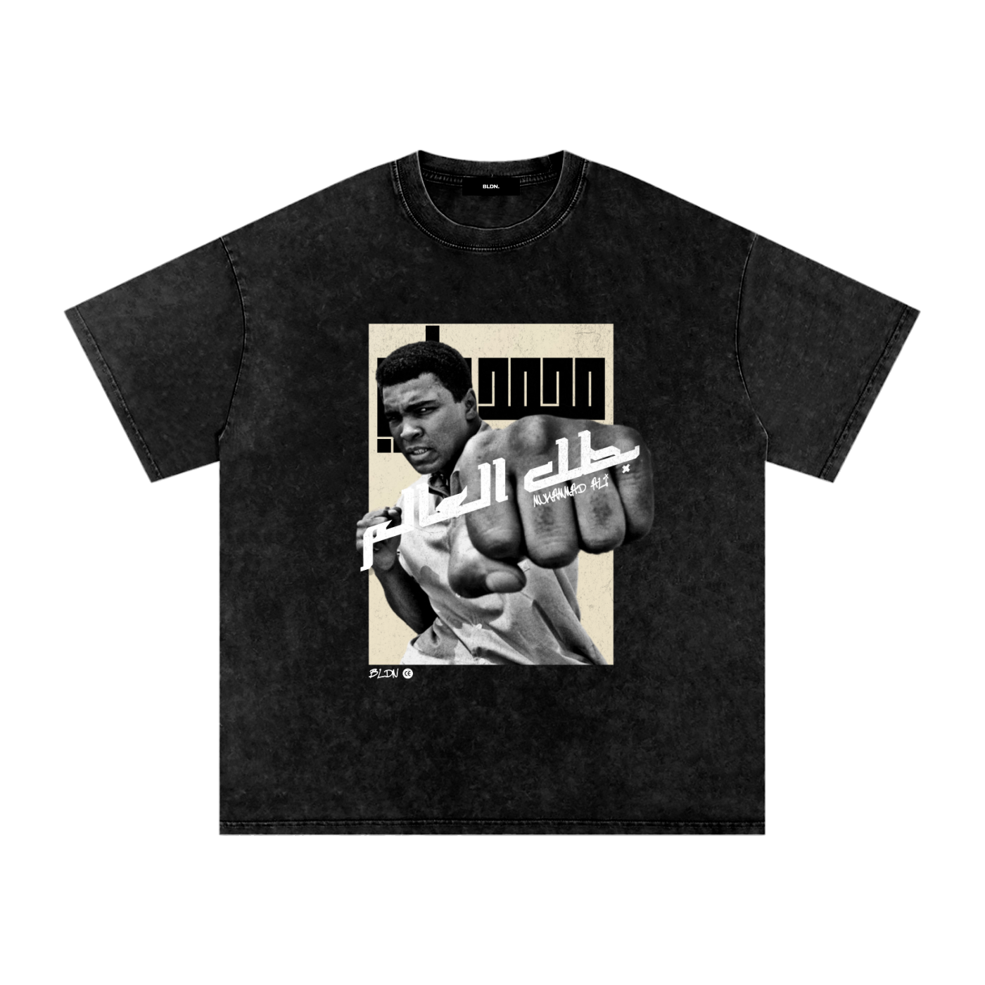 Ali world champion acid washed tee