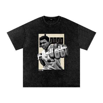 Ali world champion acid washed tee