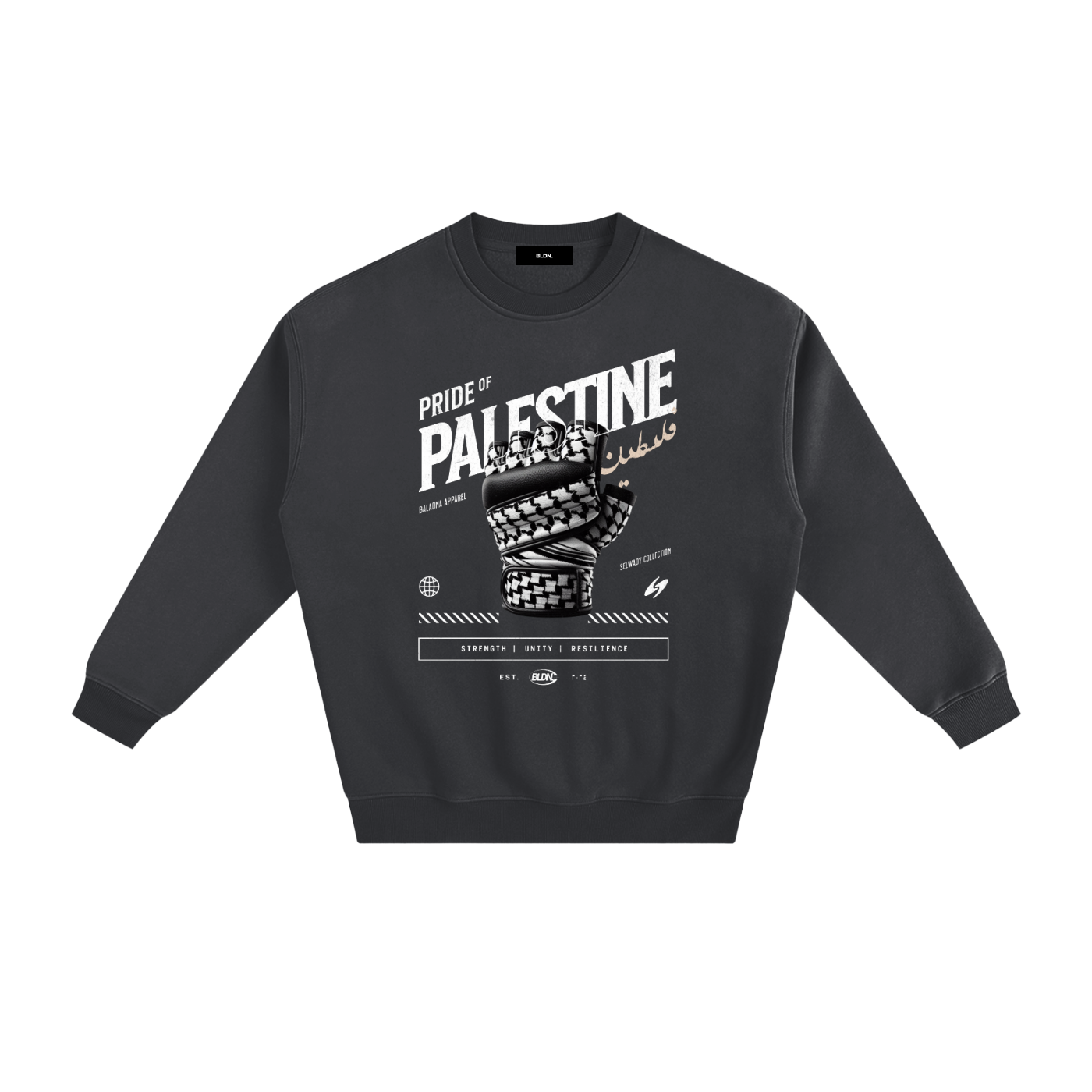 Pride of Palestine Keffiyeh Sweatshirt - UFC Fight Night - London Edition