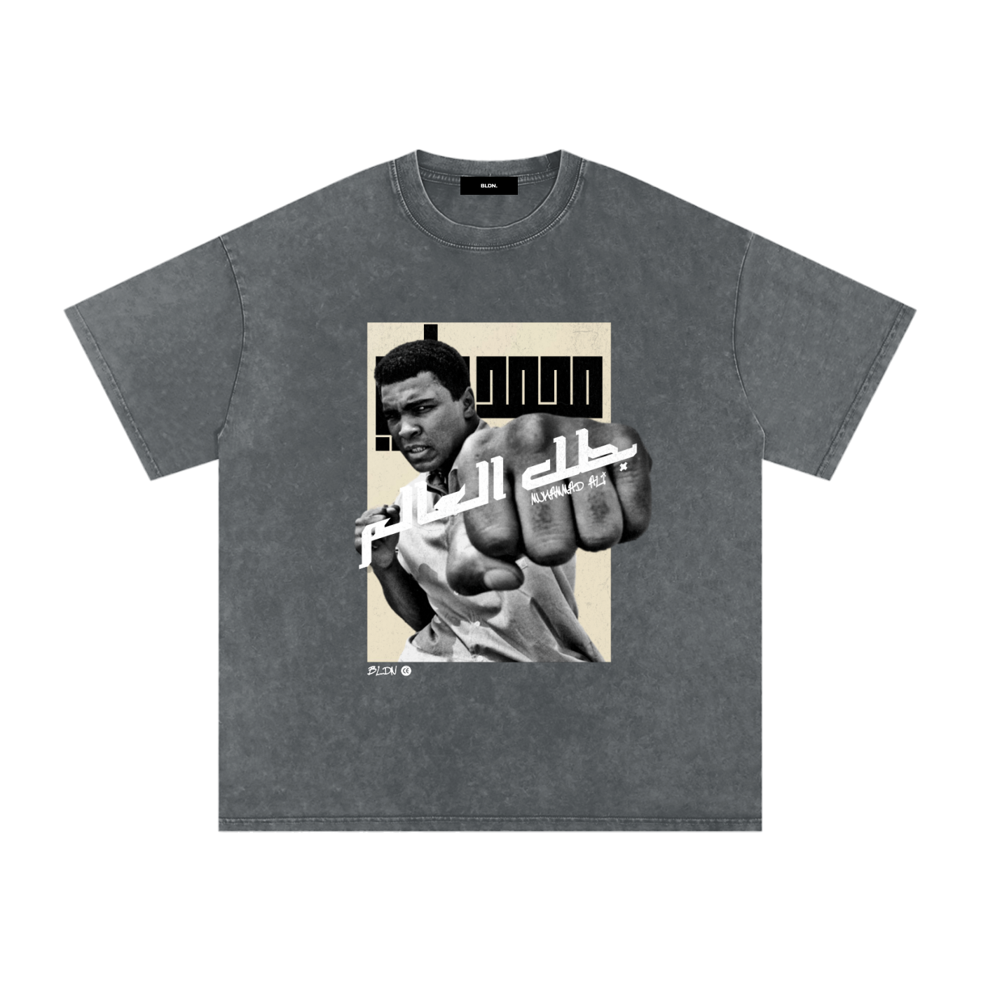 Ali world champion acid washed tee