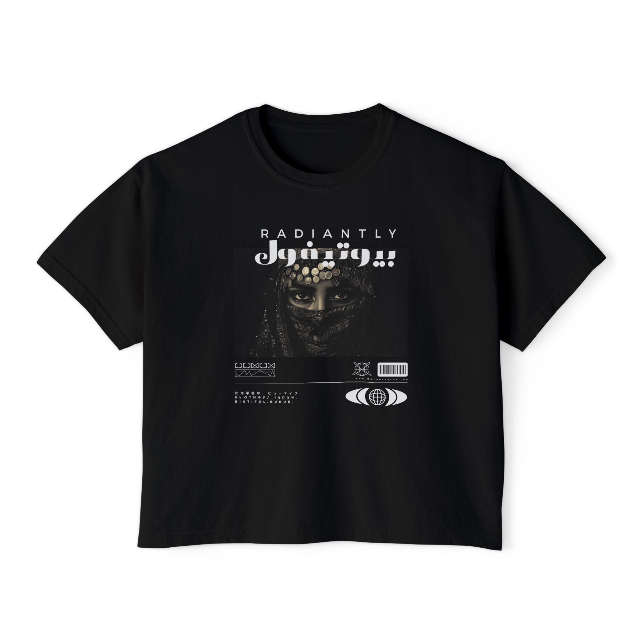 Women's radiantly beautiful boxy fit tee