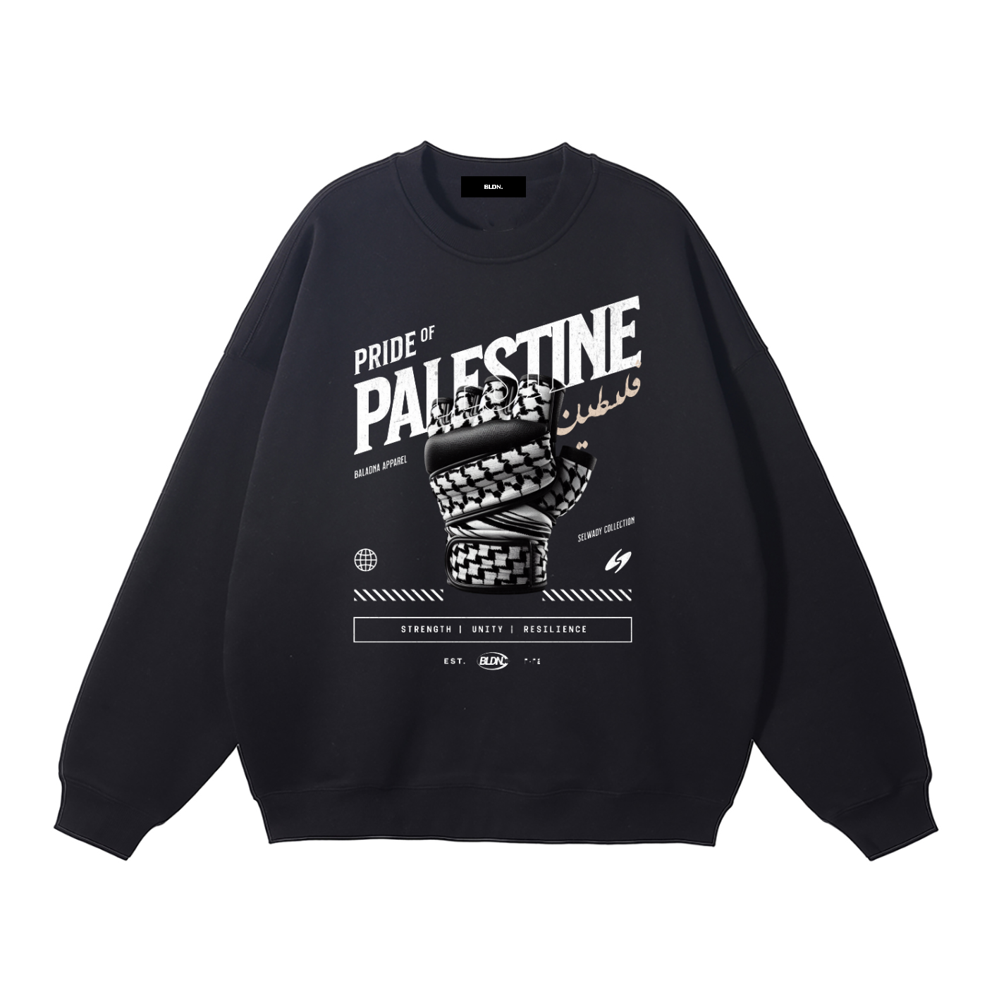 Pride of Palestine Keffiyeh Sweatshirt - UFC Fight Night - London Edition