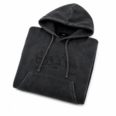 "Seniora” (سنيورة) snow washed cropped women's hoodie