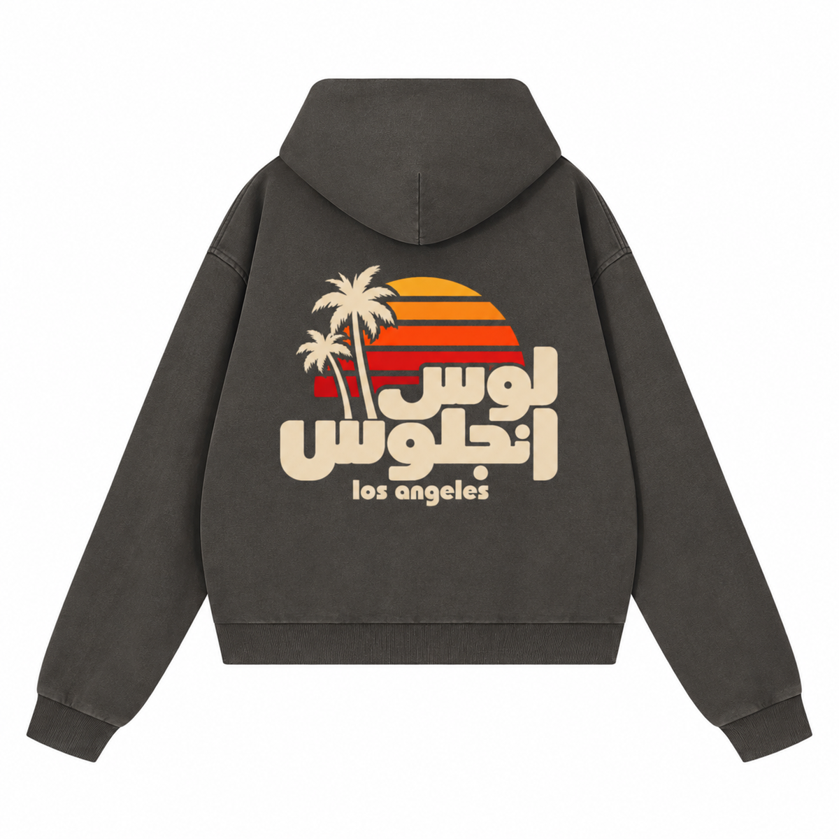 Los Angeles / لوس أنجلوس Boxy Full Zip Hoodie