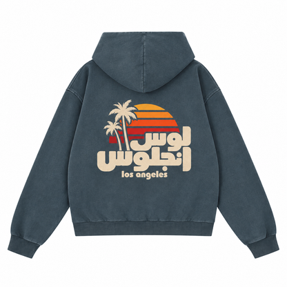 Los Angeles / لوس أنجلوس Boxy Full Zip Hoodie