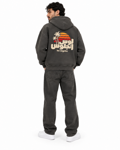 Los Angeles / لوس أنجلوس Boxy Full Zip Hoodie