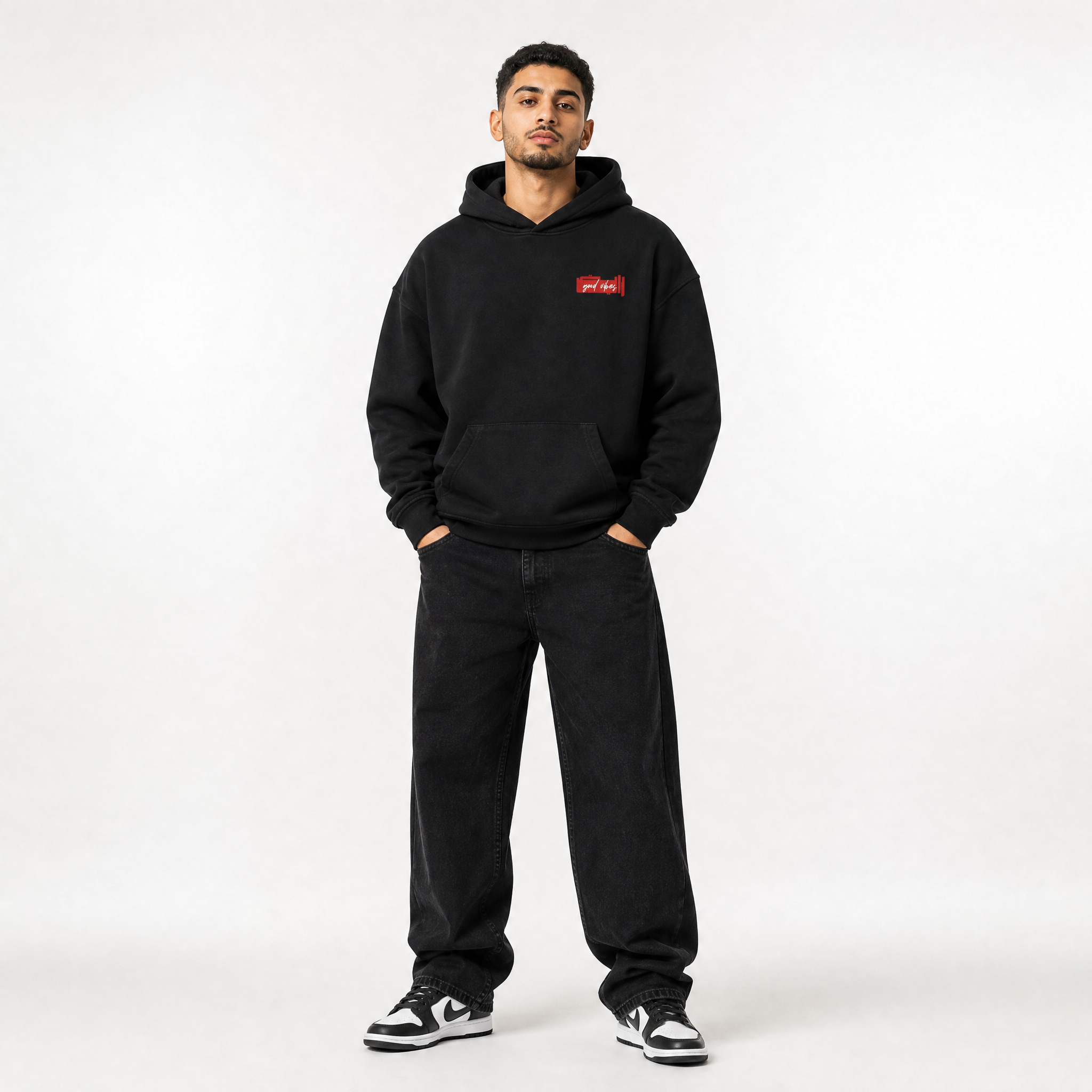 RAIQ (رايق) vintage washed boxy hoodie