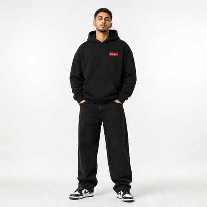 RAIQ (رايق) vintage washed boxy hoodie