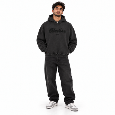Palestine boxy hoodie / olive branch on the back