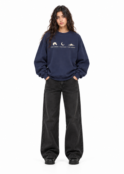 The horses, the night, and the desert know me // crewneck