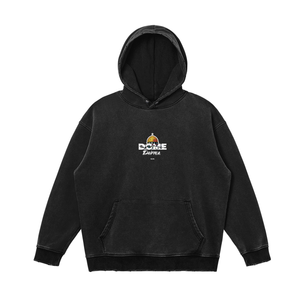 Dome drifter Palestine distressed hoodie with resist on the back