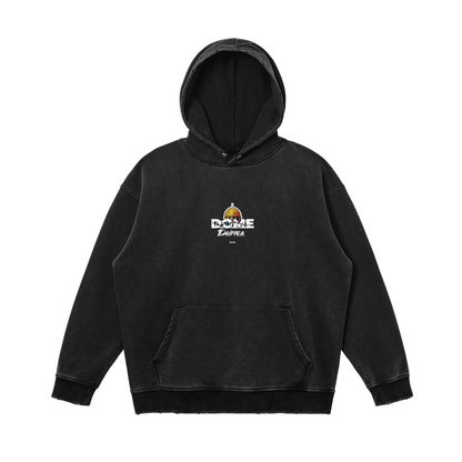 Dome drifter Palestine distressed hoodie with resist on the back