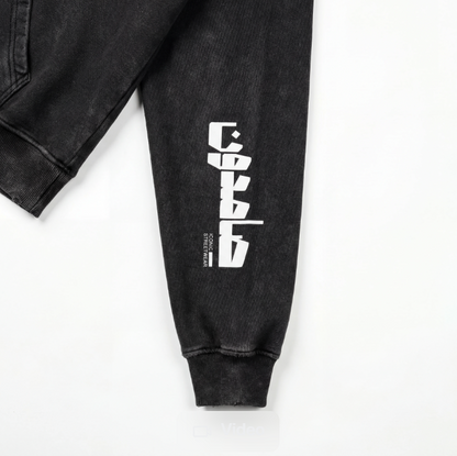 Palestine map vinyl lettering hoodie