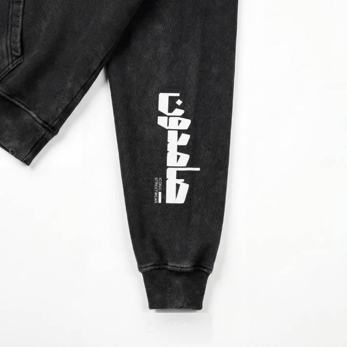 Palestine map vinyl lettering hoodie