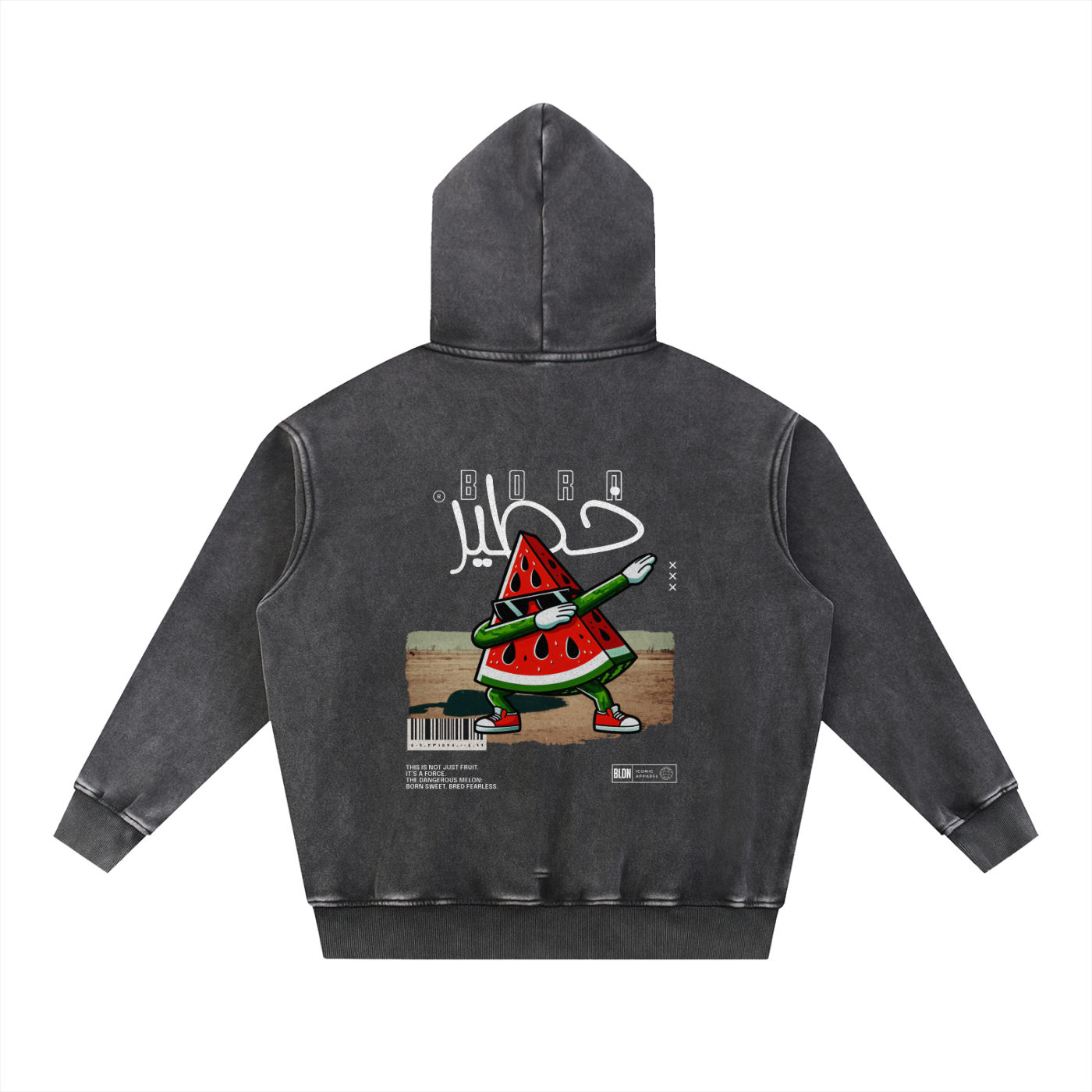 Born dangerous snow wash hoodie