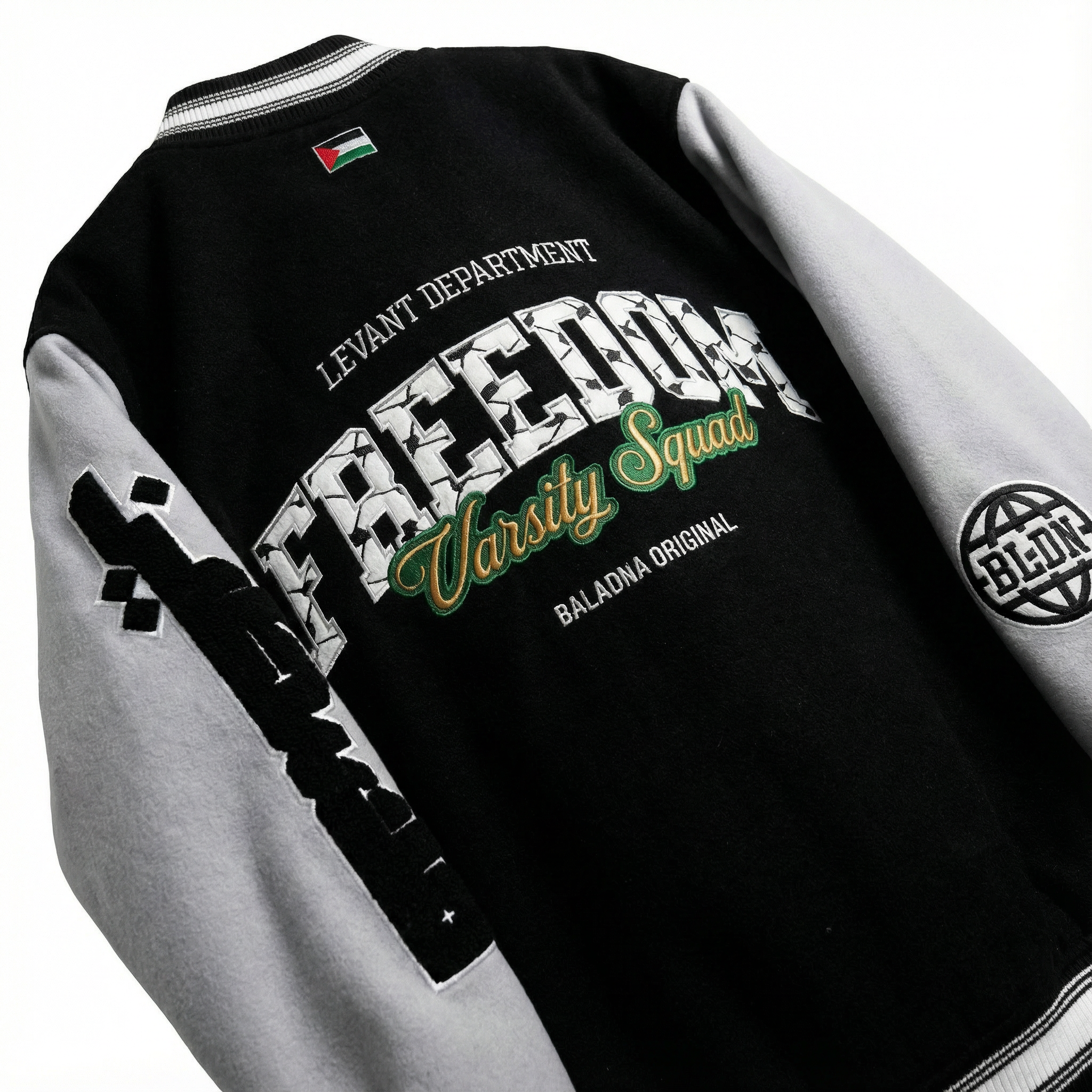 Freedom Varsity Squad Jacket – Grey Sleeves Special Edition
