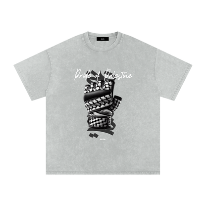 Pride of Palestine Front Keffiyeh Glove Tee  - UFC 321 Edition