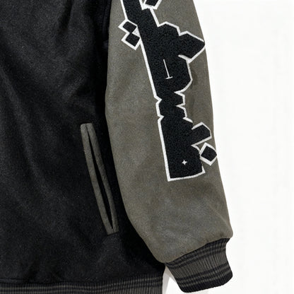 Freedom Varsity Squad Jacket – Contrast Brown Wool Sleeves Edition