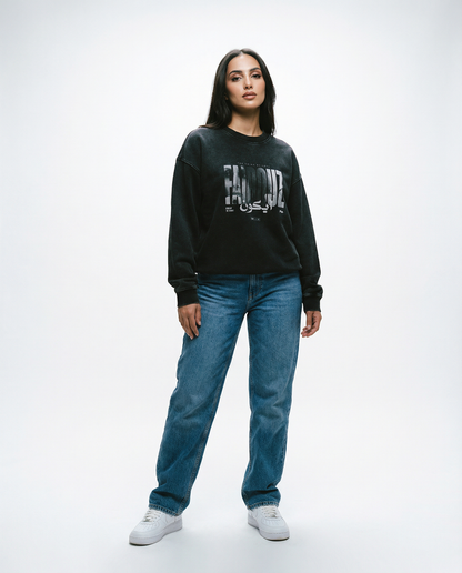 Fairouz — ايكون (Icon) vintage washed sweatshirt